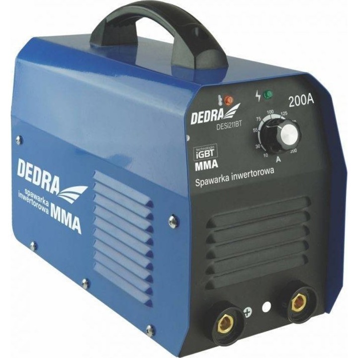 Aparat de sudura, Dedra, Inverter, 200A, Negru/Albastru