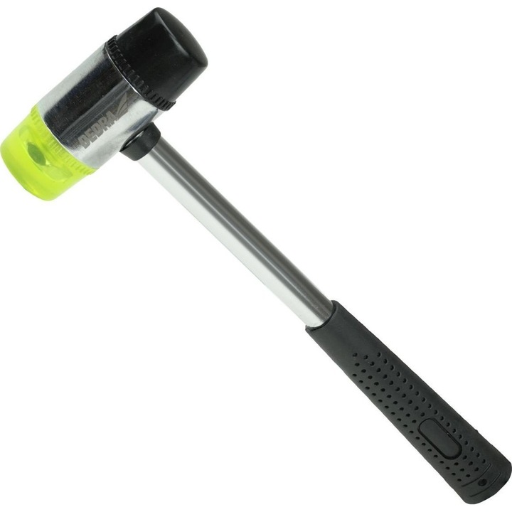 Ciocan Dedra din tabla, 35 mm, Cap din cauciuc/plastic, Maner din otel