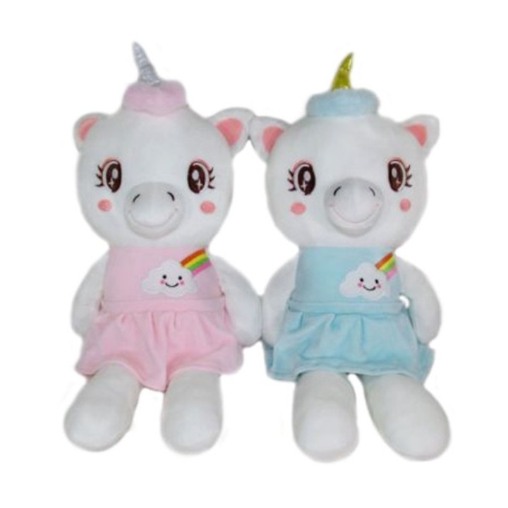 Комплект от 2 плюшени играчки, Sun Day, Текстил, С животинска шарка, Многоцветен