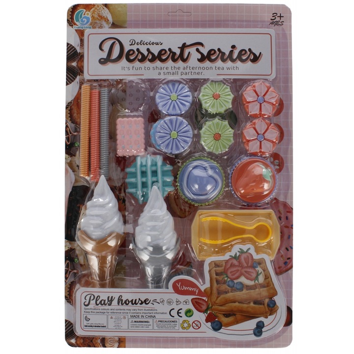 Комплект детски кухненски аксесоари Mega Creative, Plastic, Multicolor