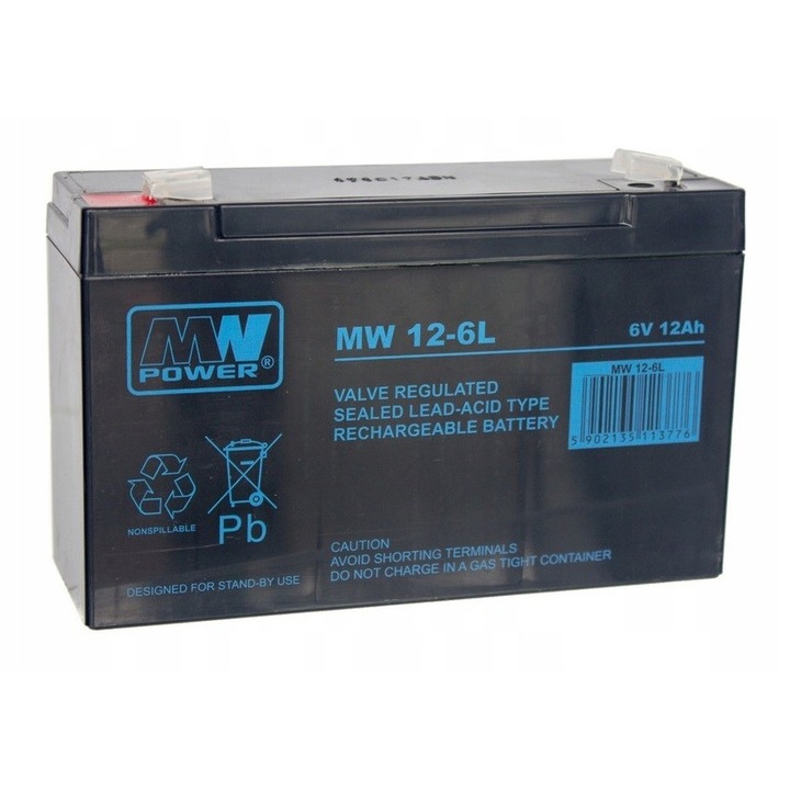 Baterie, MW Power, Gel, 6V