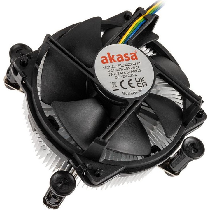 Cooler cu ventilator, Akasa, 125 W, Negru