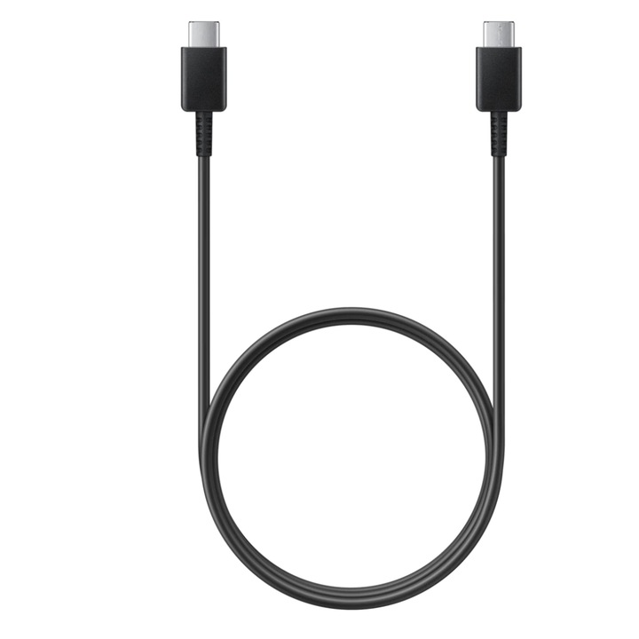 WaltStore® adat- és töltőkábel, Samsung kompatibilis, USB Type C, 5A, 1m, fekete