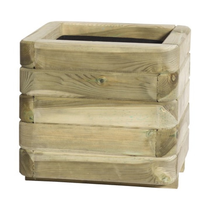 Ghiveci Toscana, Lemn, 40 X 40 X 35 Cm, Verde