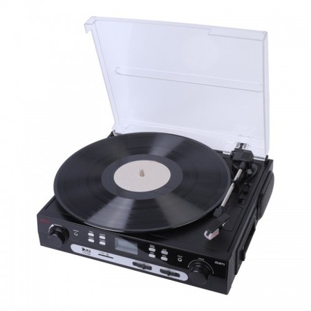 Pick-up AKAI ATT-15C, Bluetooth, Radio, Casetofon, CD-player, USB, Negru