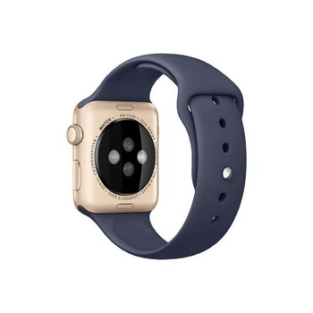 Curea compatibila cu Apple Watch 1/2/3/4, Bratara Sport, Silicon, 38mm, Midnight Blue