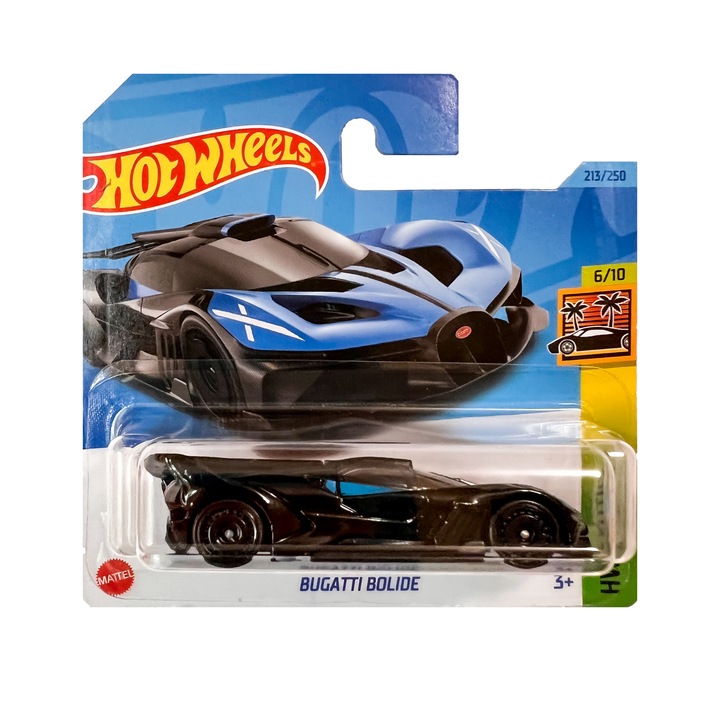 Метална количка Hot Wheels, Bugatti Bolide 1:64, синя