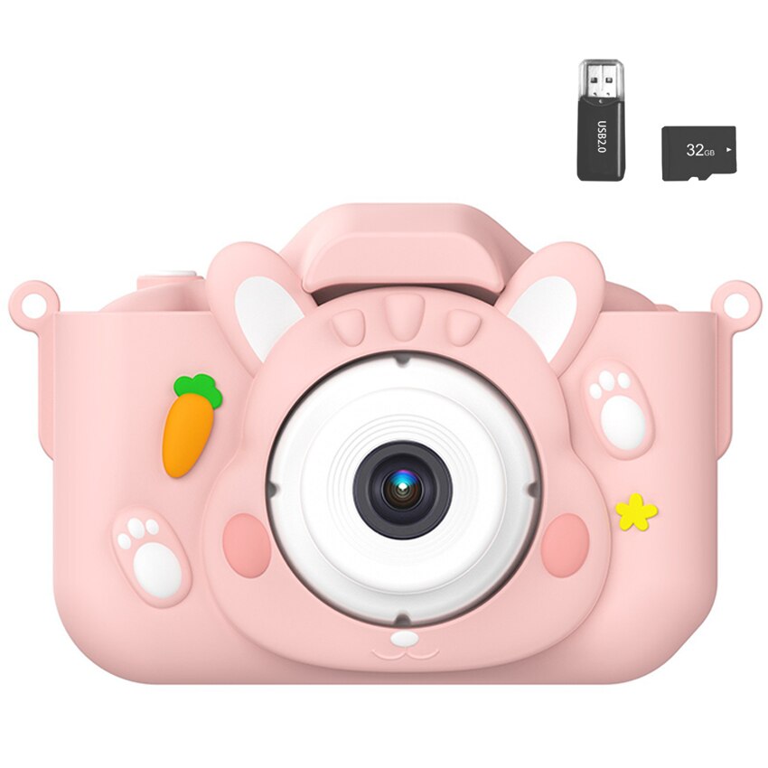Camera foto copii, Chucai, 32GB SD card, Full HD, Dual, Roz - eMAG.ro