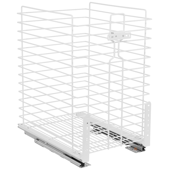 Cos Cargo pentru lenjerie, montare inferioara, pentru dulap de 400 mm, alb, Wiexpol