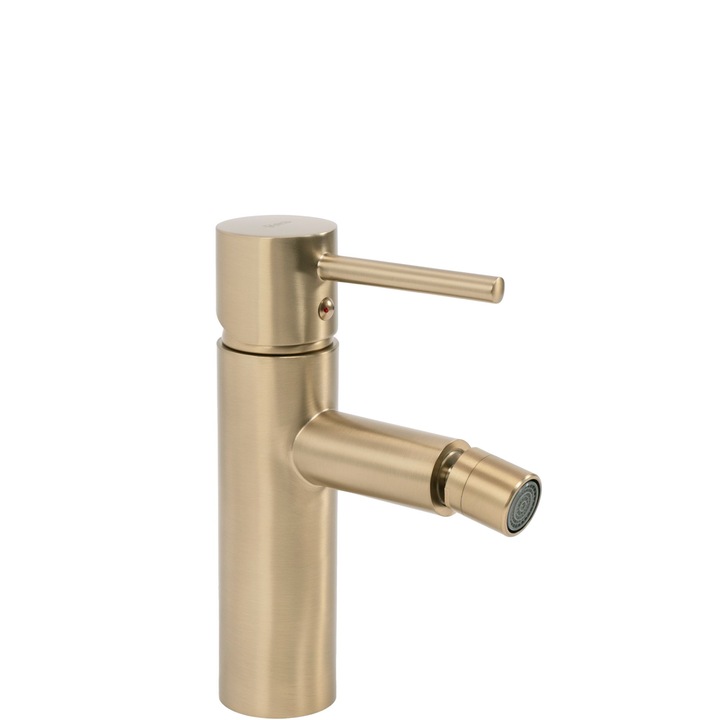 Rea Tess Gold Brush Bidé Csaptelep, Sárgaréz, Sárgaréz, Szálcsiszolt Arany, 185 mm