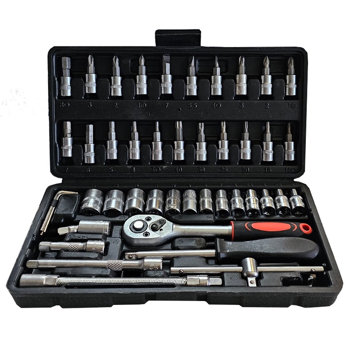 Комплект гаечни ключове 1/4" 46 бр. Euro Quip