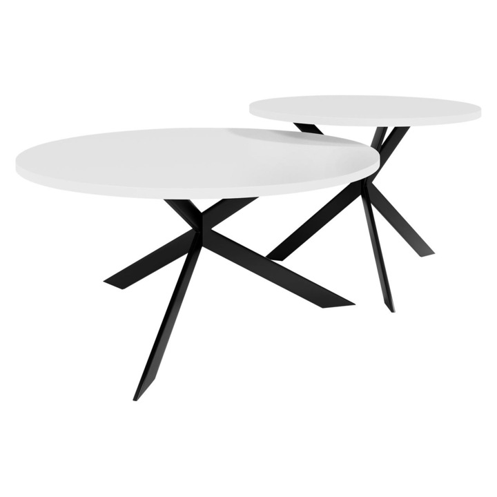 Set 2 bucati masuta Rakle, MIRJAN24, alb