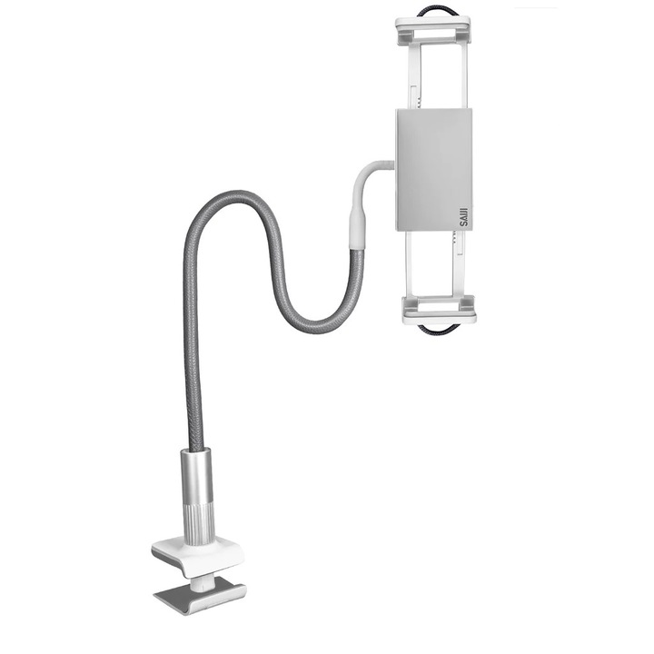 Rugalmas támogatás InfoTouch MyTable telefonhoz vagy táblagéphez 4" és 12,9" között 360 fokos forgatás, hossz 1m, szürke