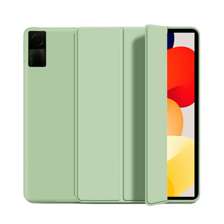 Ultra Slim tok, Revomag, Xiaomi Redmi Pad SE 11.0", TPU Smart Cover, menta zöld