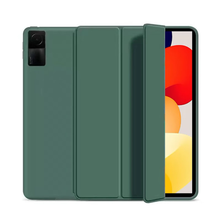 TPU силиконов калъф, Revomag, за Xiaomi Redmi Pad SE 11.0", Smart Cover, Navy Green