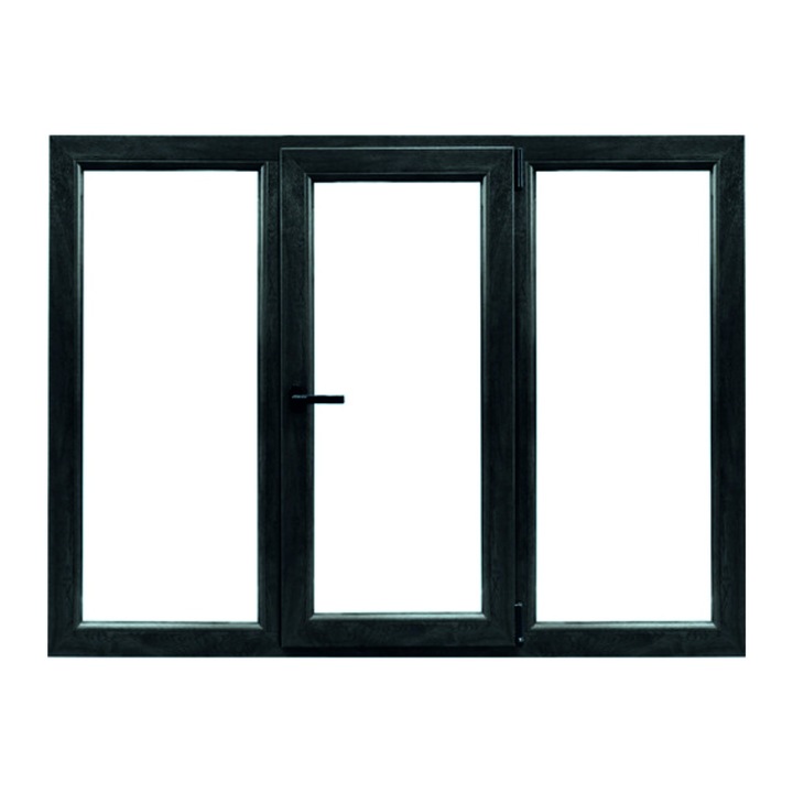 Fereastra PVC, Tamistef, 5 camere, 3 canate, antracit, dubla deschidere dreapta, 1800x1150