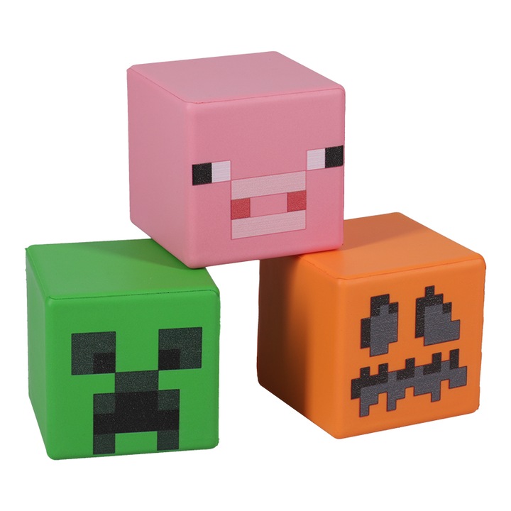 Антистрес кубчета Minecraft, Асортимент, Многоцветен