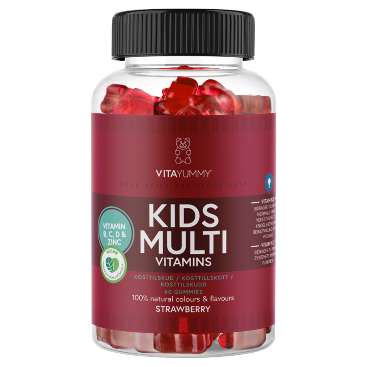 Multivitamine Kids, Ursuleti Gumati Vegani Cu Aroma De Capsuni, Vitayummy, 60 Jeleuri, 180g