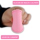 Set 4 suporturi/coastere pahare, Chucai, Usor de curatat, impermeabil si rezistent, PVC, 7 x 7 x 0.6 cm, Roz
