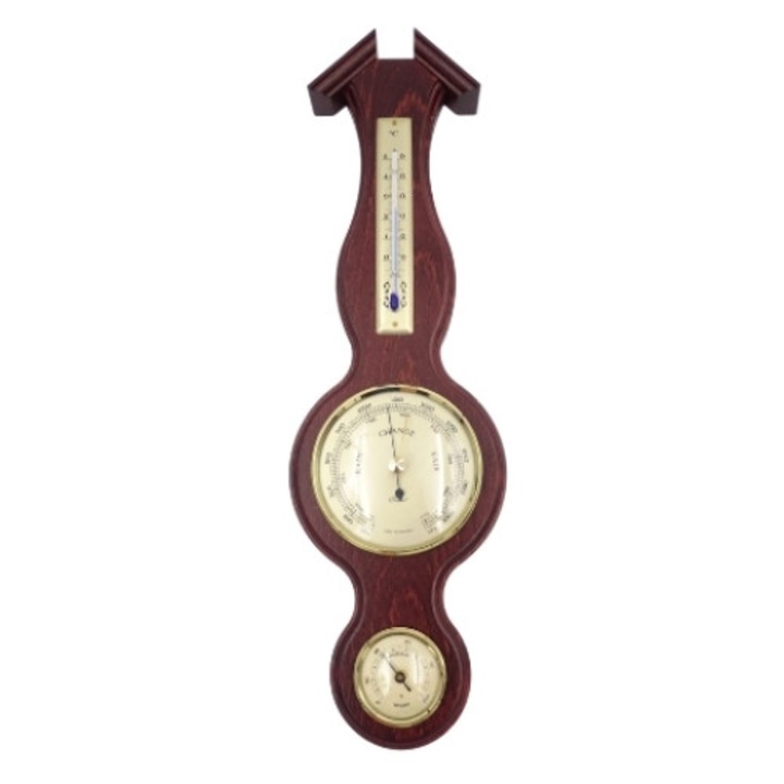 Statie meteo, Giftdeco, Lemn Maro/Alb