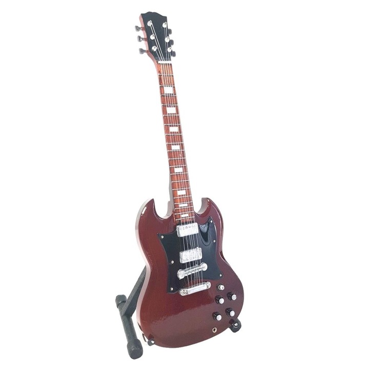 Mini díszgitár, Giftdeco, Fa, 27,5x9x0,8 cm