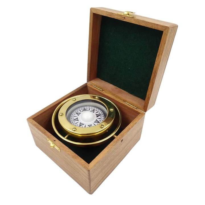 Navigációs iránytű, Giftdeco, fém, arany