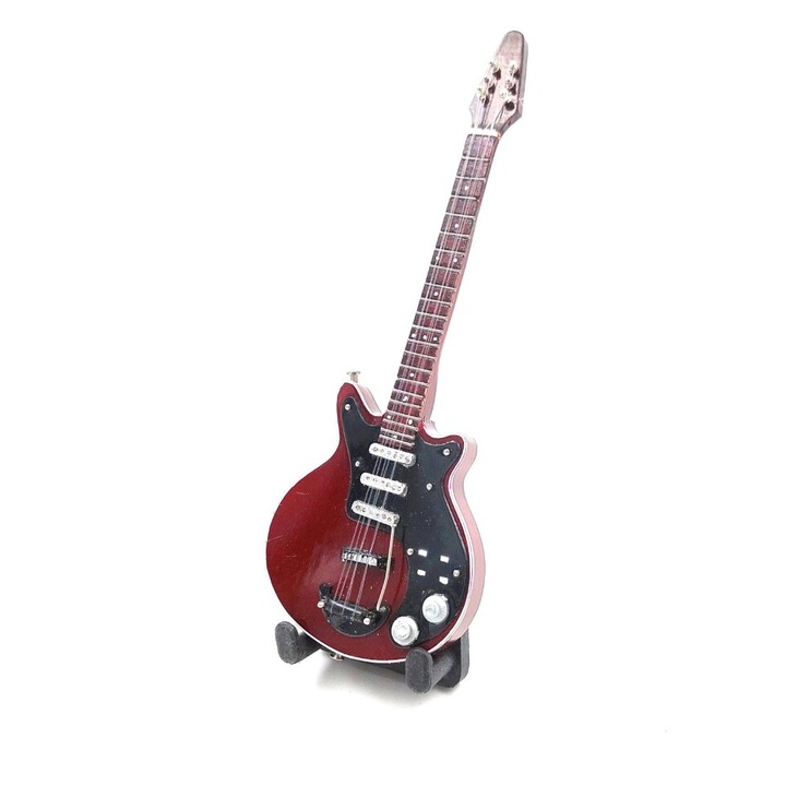Dekoratív gitár, Giftdeco, BMG-006 Brian May, fa, 15 cm, barna/fekete