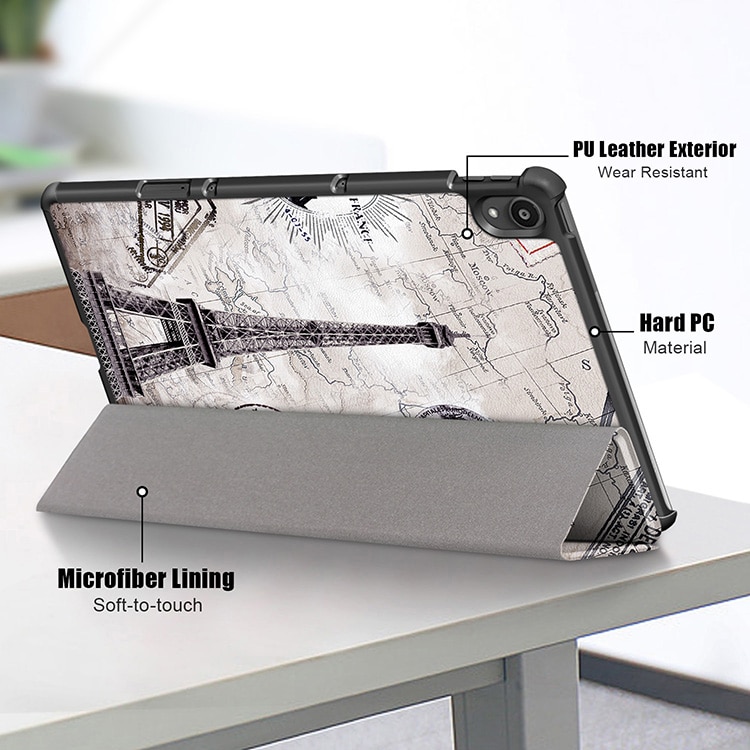 Husa Natty Pell Premium Smart Cover Slim pentru Samsung Tab A8 10.5 inch (2021) SM-X200 / X205 / X207 - Turnul Eiffel