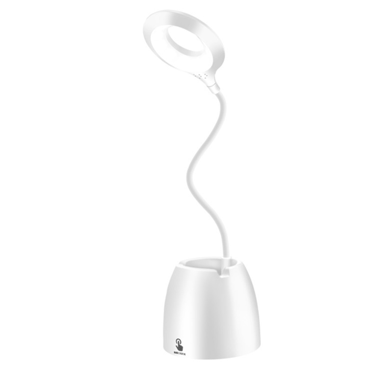 Lampadar cu LED, suport stilou si telefon, 3 niveluri de luminozitate, 44x10cm