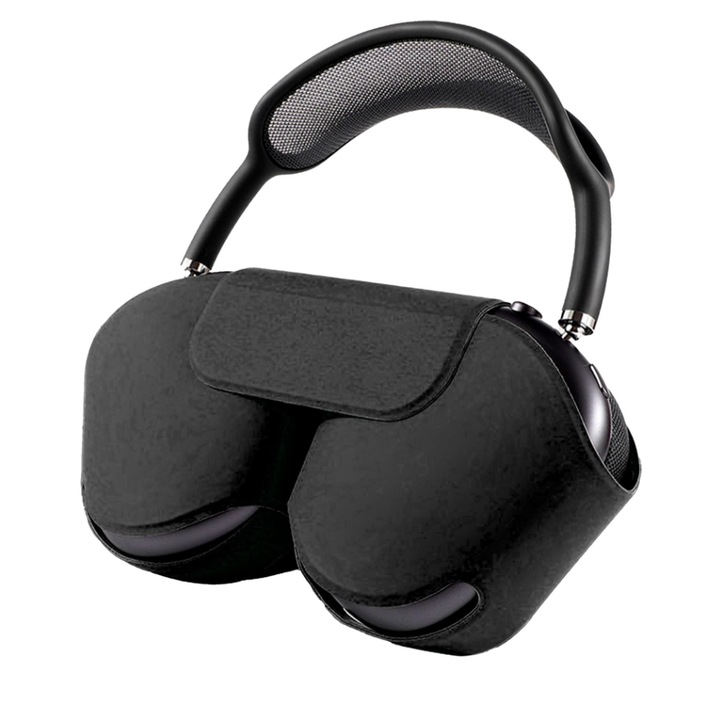 Защитен калъф за Airpods Max с магнитно закопчаване - Черен