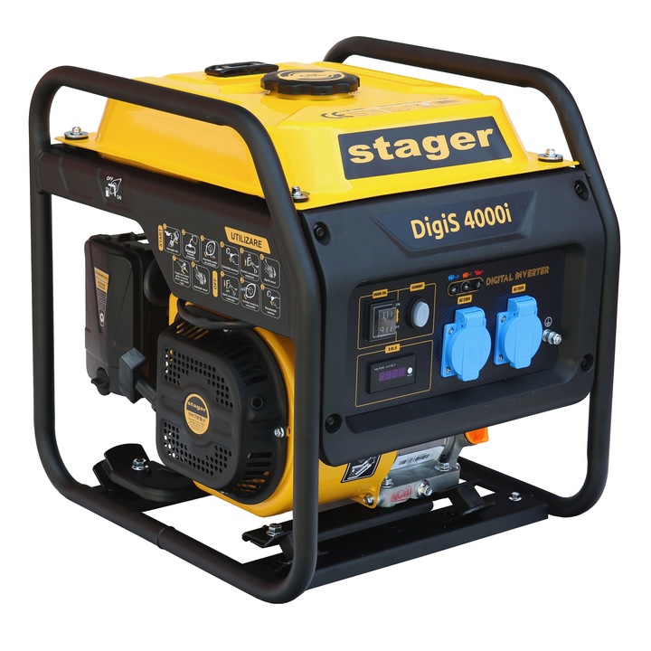 Generator Stager DigiS 4000i, digital, invertor, open-frame, 4kW, monofazat, benzina