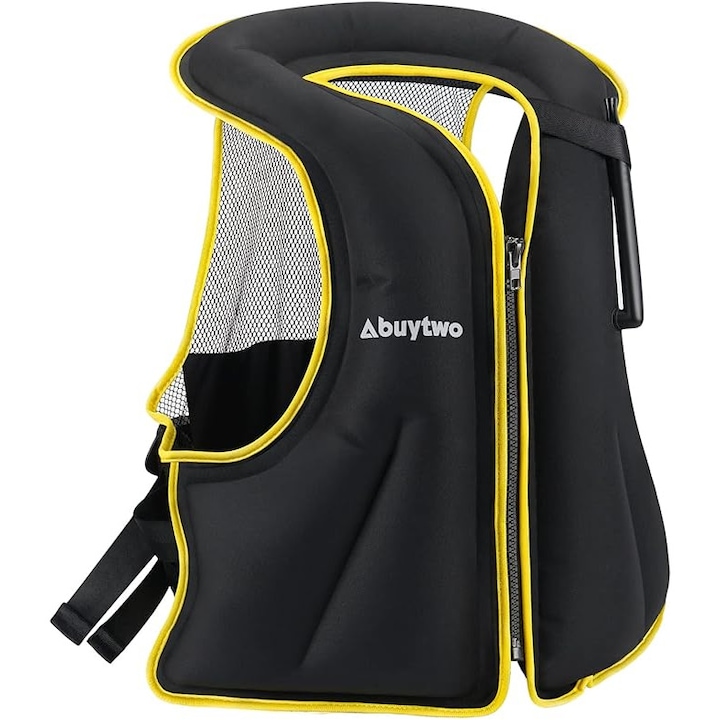 Abuytwo snorkeling mellény, felfújható, uniszex, sárga feketével, S méret