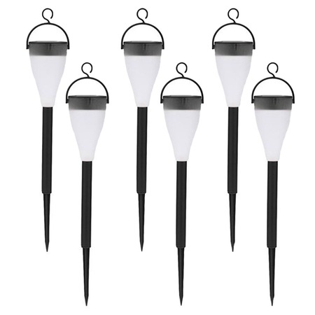 ANGMLN 6 lumini solari per esterni, senza fiamma, LED