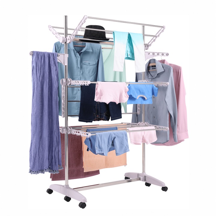 Lila acél ruhaszárító Denal 88x66x147