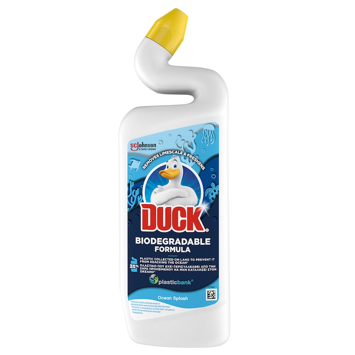 Препарат за почистване на тоалетна чиния Duck WC Gel Ocean Splash, 750 мл