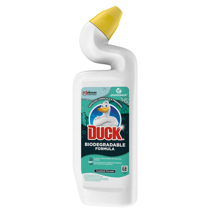 Detergent pentru curatarea vasului de toaleta Duck WC Gel Coastal Forest, 750 ml