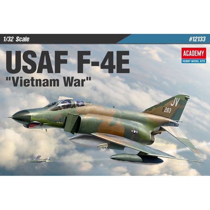 Model din plastic USAF F-4E, Avion Razboi din Vietnam, 1/32
