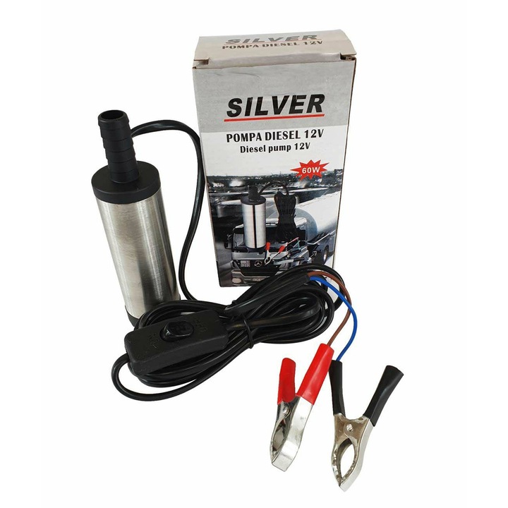 Üzemanyagszivattyú, Ezüst, 12V, 60W, Ezüst