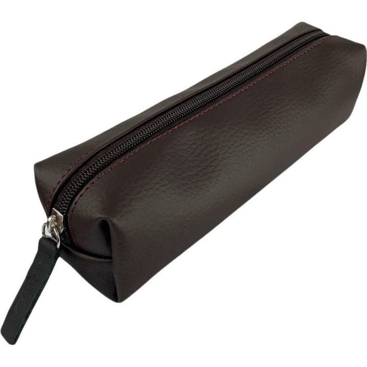 Правоъгълен калъф за моливи, Bee-Bee, Екокожа, 21 x 5.5 x 5.5 см, Черен