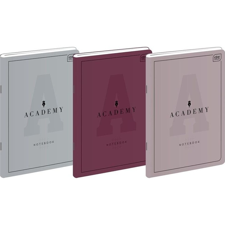 Set 5 Notebook A4/60K, Interdruk, Grid Academy, Multicolor