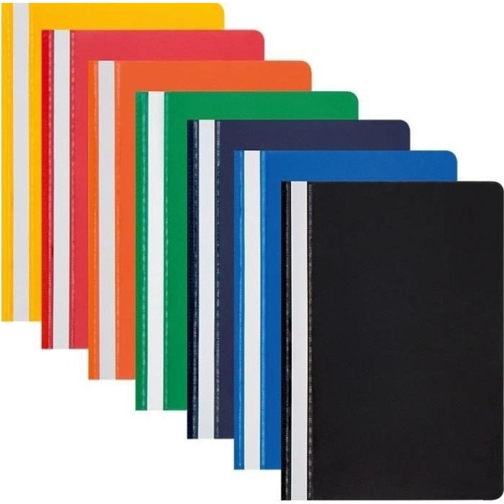 Set dosare A4 PANTA PLAST, PVC transparent, verde, capacitate 200 de pagini, 10 bucati