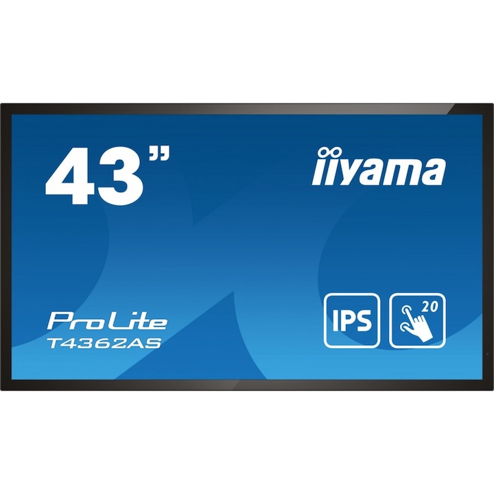 Monitor LED IIyama ProLite T4362AS-B1 Smart Touchscreen 42.5 inch UHD IPS 8 ms 60 Hz