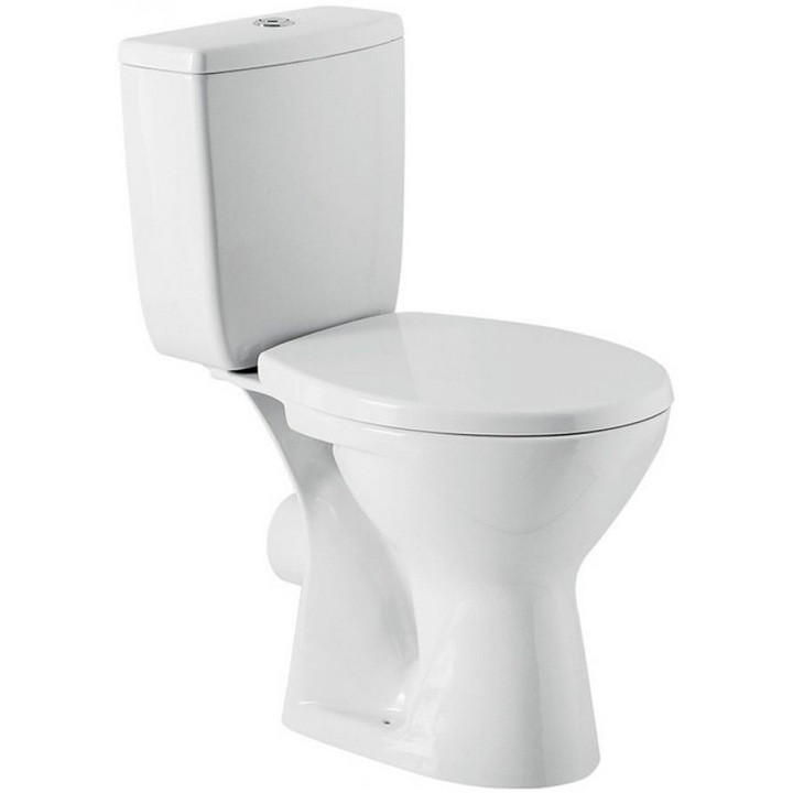 Set Toaleta Cersanit Senator - Vas WC, Rezervor, Armatura, Capac cu inchidere lenta, Set de Fixare + Suport hartie ROMTATAY