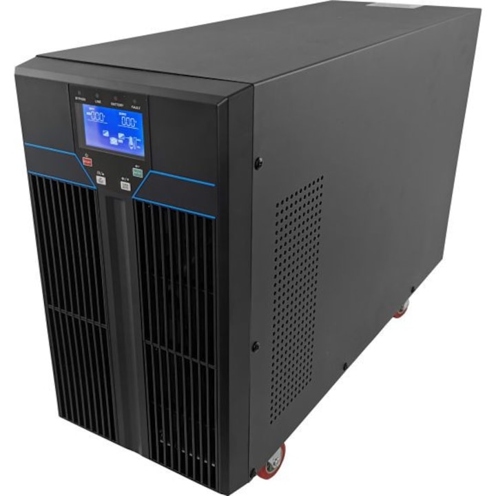 UPS trifazat SYNTEK model Fortem Pro RT, 10kVA 10kW, touchscreen, online dubla conversie, instalare Rack/Tower
