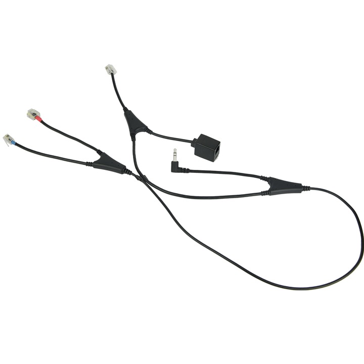 Телефонен кабел за устройства Alcatel IP Touch 4028/4038/4068/4029/4039 Jabra Черен