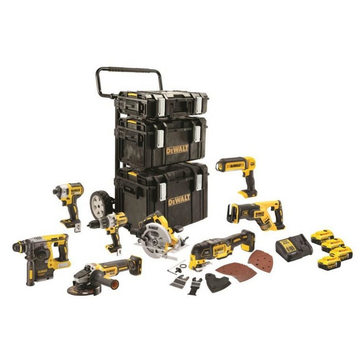 Set 13 scule electrice, Dewalt, Multicolor