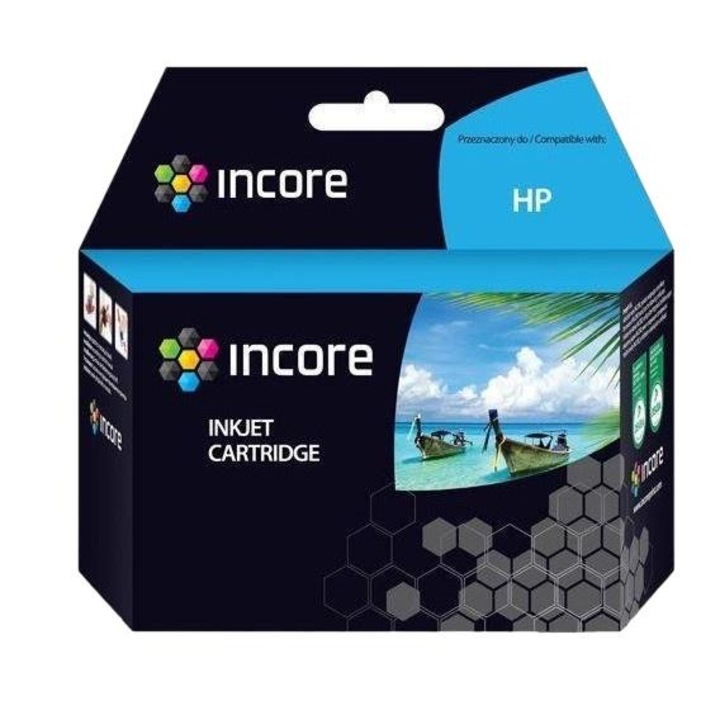 Incore tintapatron, HP 653XL kompatibilis, 20 ml, fekete