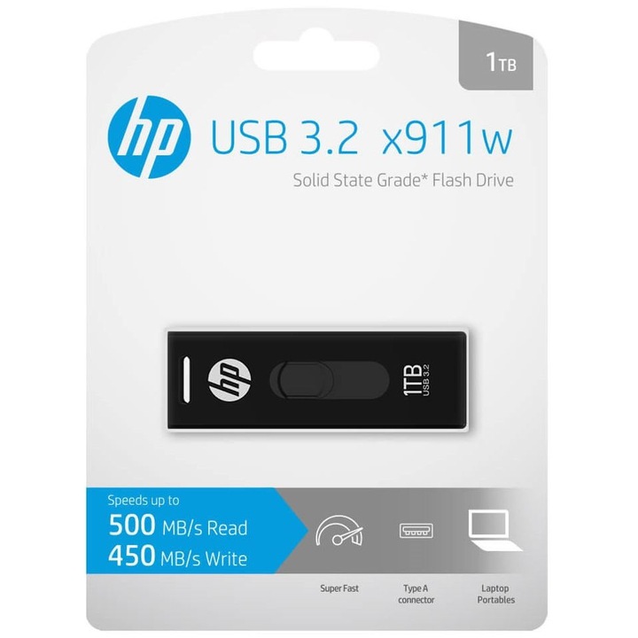 HP USB памет, 1 TB, черна