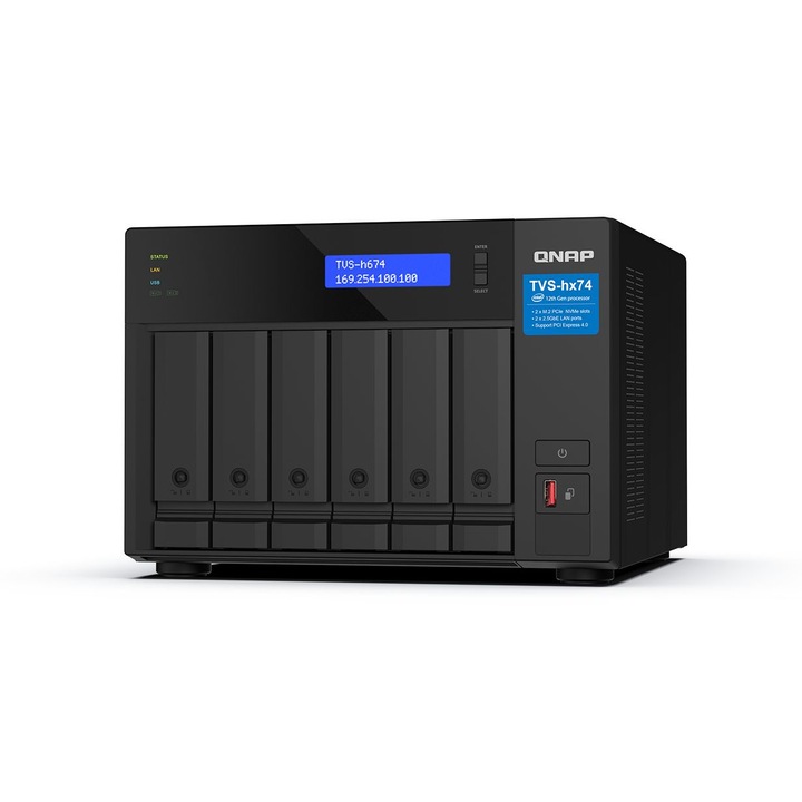 QNAP NAS TVS-H674-i3-16G (16GB) (6HDD), мрежово устройство за съхранение (NAS)
