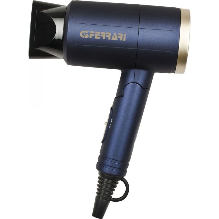Uscator pentru par, G3Ferrari, 1200W, 2 trepte de temperatura, Albastru